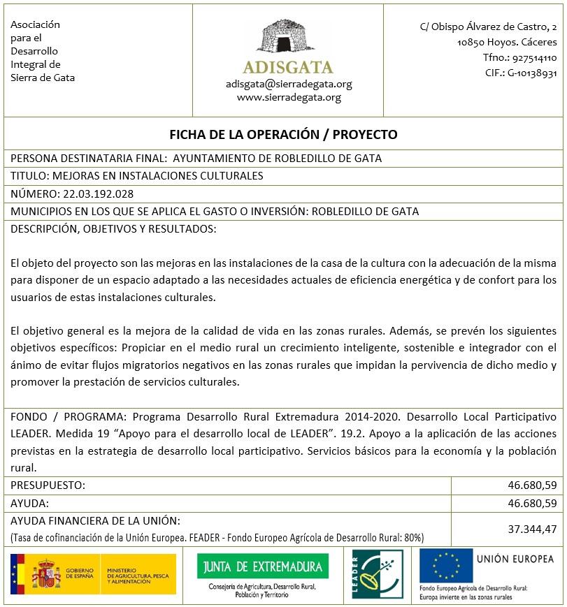 cartel descriptivo de la subvención